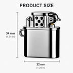 Spark Tag Metal Windproof Kerosene Keychain Lighter