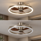 Ring Glow Retractable Blade Fan