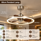 Ring Glow Retractable Blade Fan