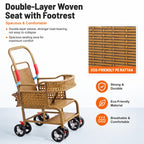 Bellaria Lightweight Vintage Rattan Summer Baby Stroller