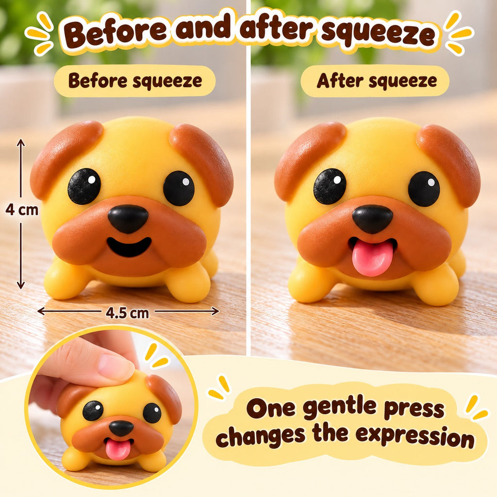 Tongue Out Puppy Squishy Toy