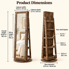 One Spin Away Full Length Jewelry Cabinet