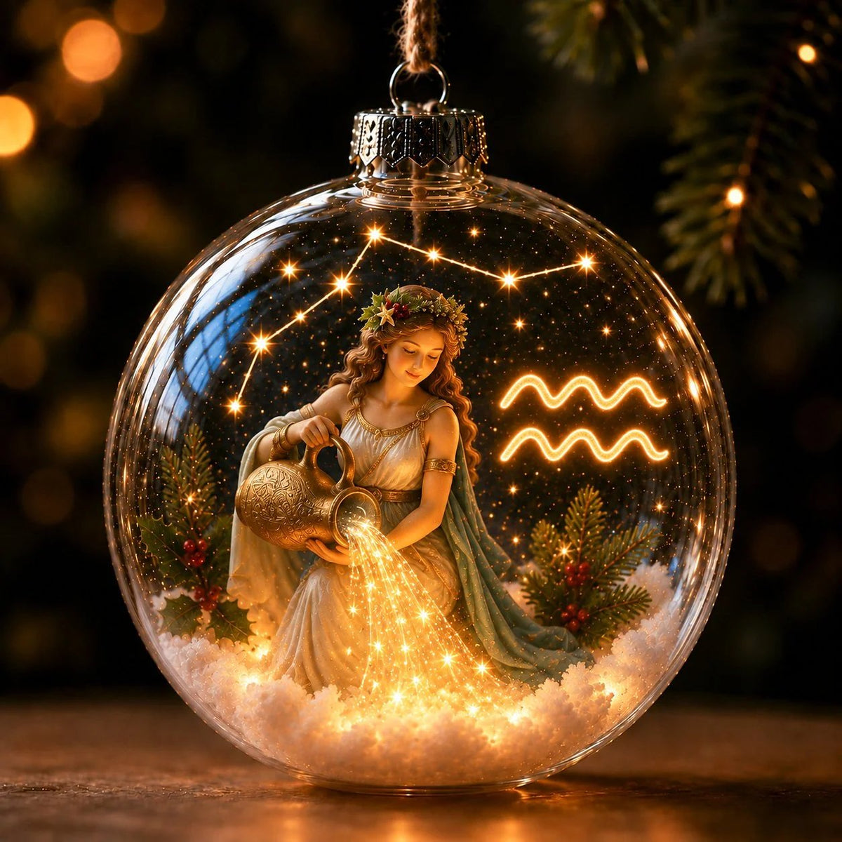 Lighted Zodiac Christmas Ornament