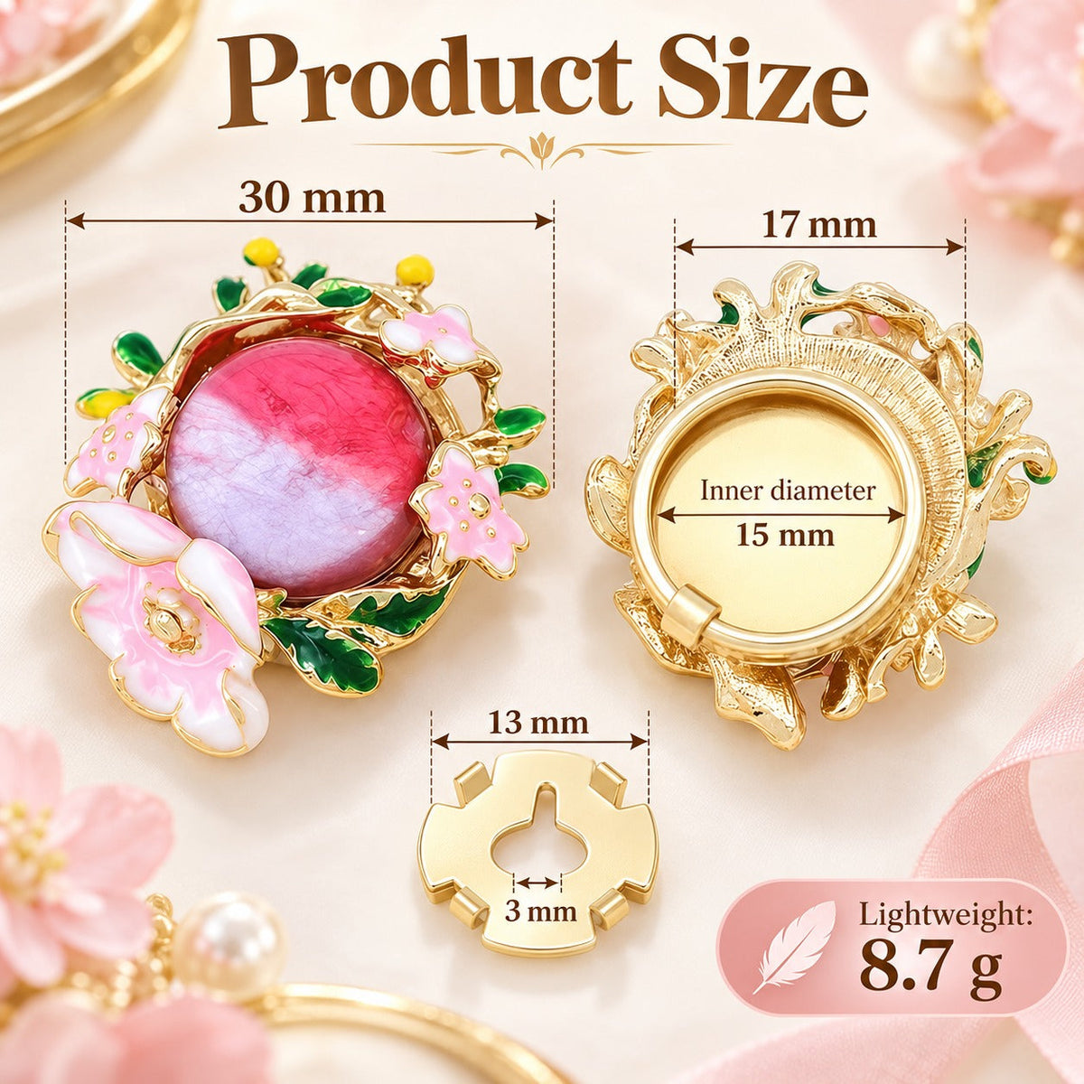 Secret Garden Floral Button Covers