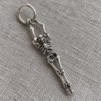 Hanging Skeleton Hoop Earring