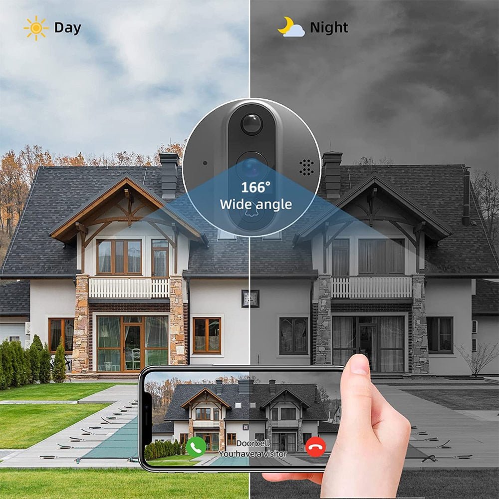 Digital Door Viewer - 1080P WiFi DoorBell Eye Peephole Camera with Monitor 4.3 Inch LCD Screen Motion Detection