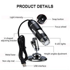 Digital USB Microscope with Carrying Case & Metal Stand, Wide Compatibity, Windows, Mac, Linux, Andriod
