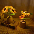 Rechargeable Sunflower LED Night Light with Two Brightness Levels