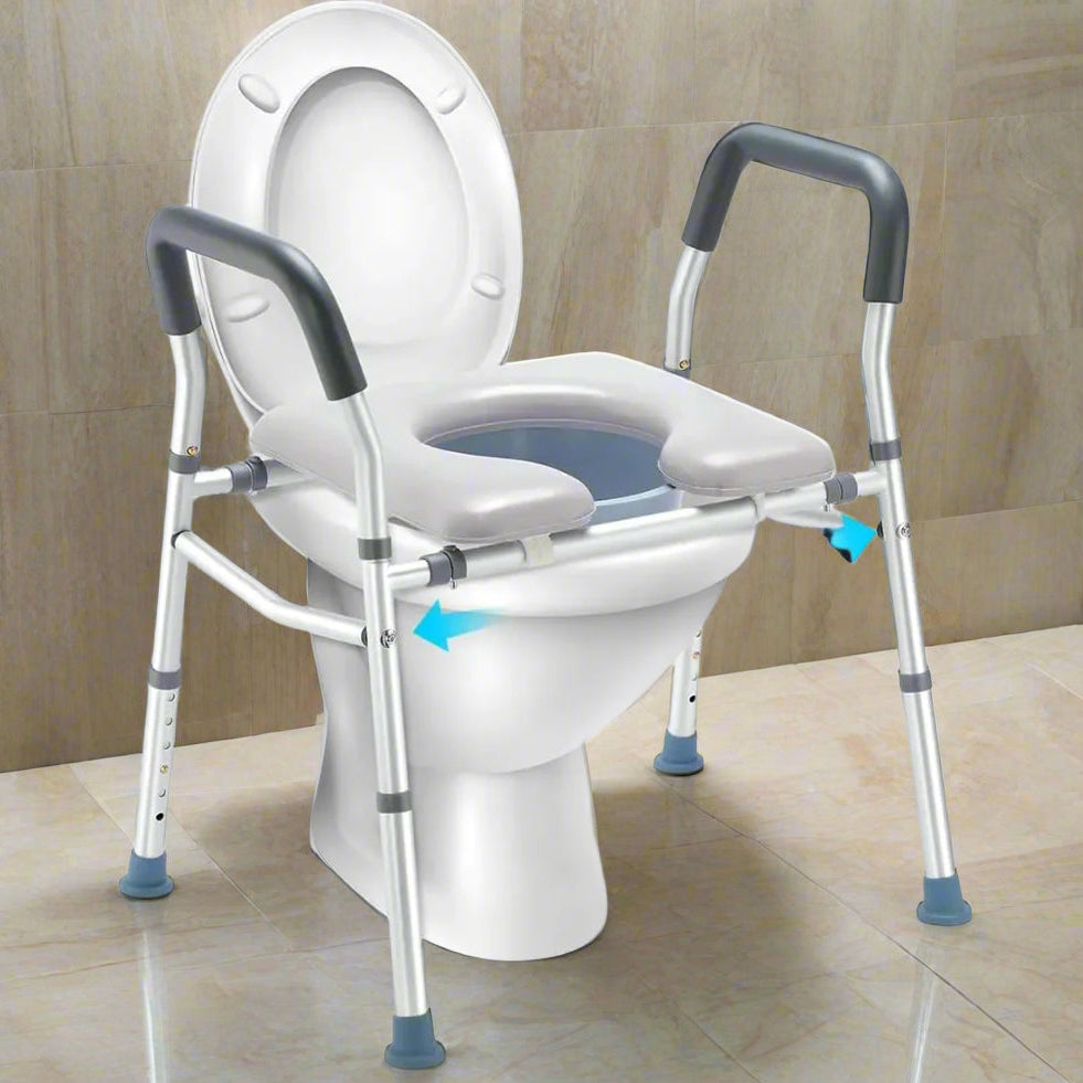 Elderly Friendly Adjustable Portable Toilet Seat