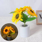 Rechargeable Sunflower LED Night Light with Two Brightness Levels
