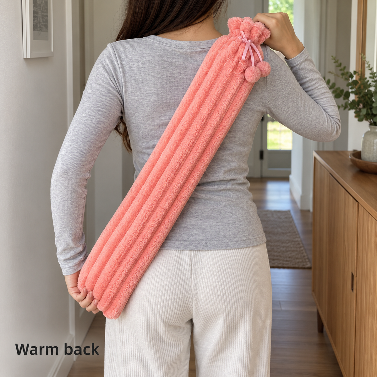 Long Winter Hot Water Bottle Plush Bed Warmer