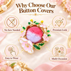 Secret Garden Floral Button Covers