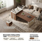 Japanese Minimalist Hidden Storage Coffee Table