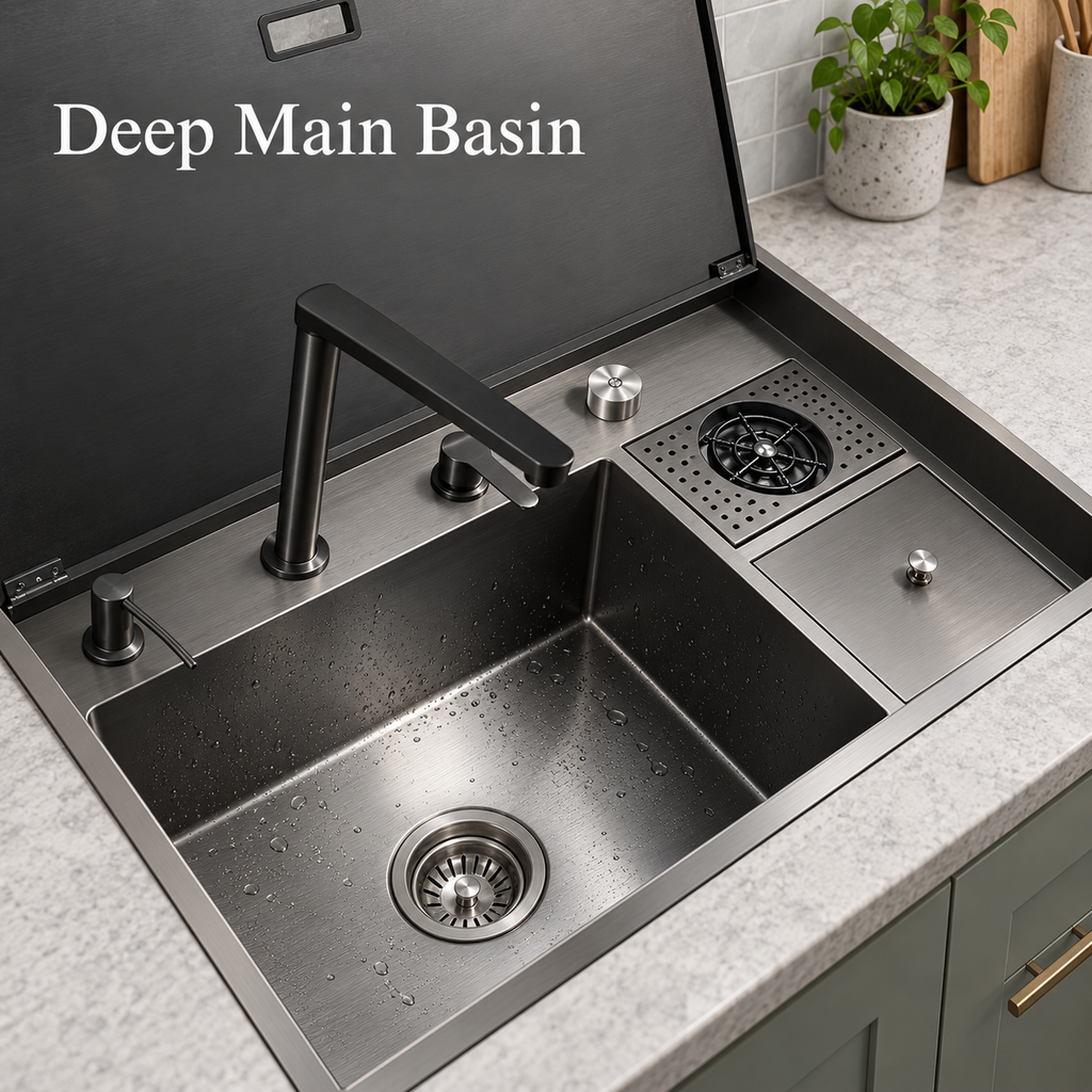Lavabello Hidden Stainless Steel Kitchen Sink