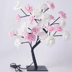 24 LED Rose Tree Table Lamp with Adjustable Branches