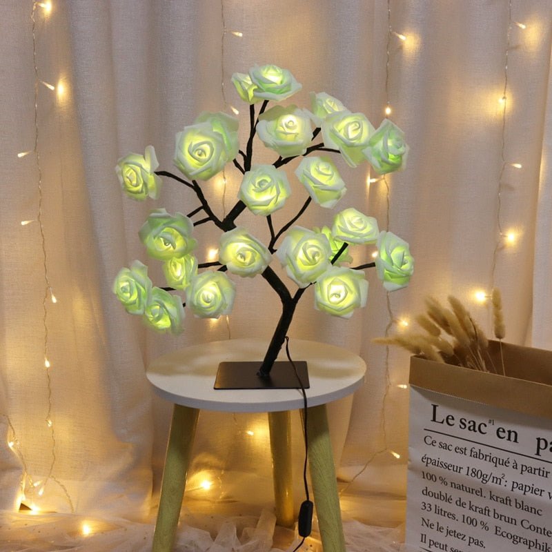 24 LED Rose Tree Table Lamp with Adjustable Branches