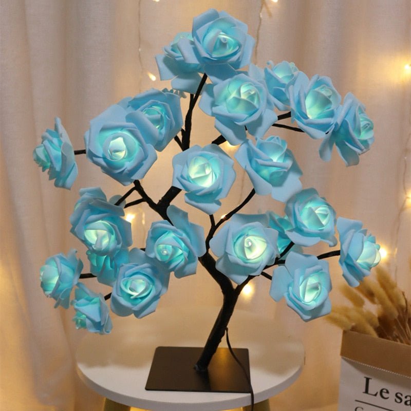 24 LED Rose Tree Table Lamp with Adjustable Branches