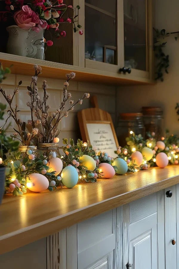 Lighted Easter Egg Garland