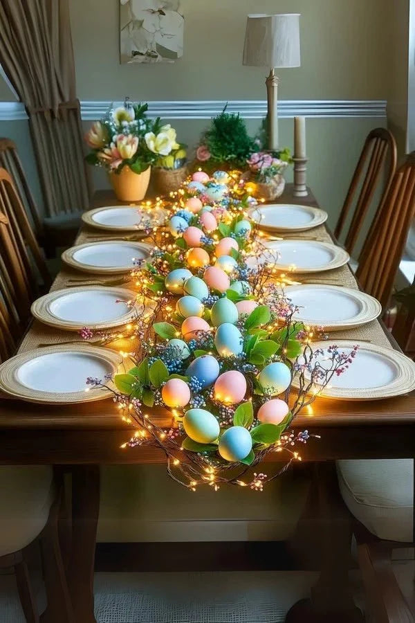Lighted Easter Egg Garland