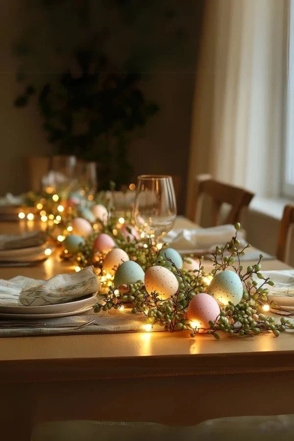 Lighted Easter Egg Garland