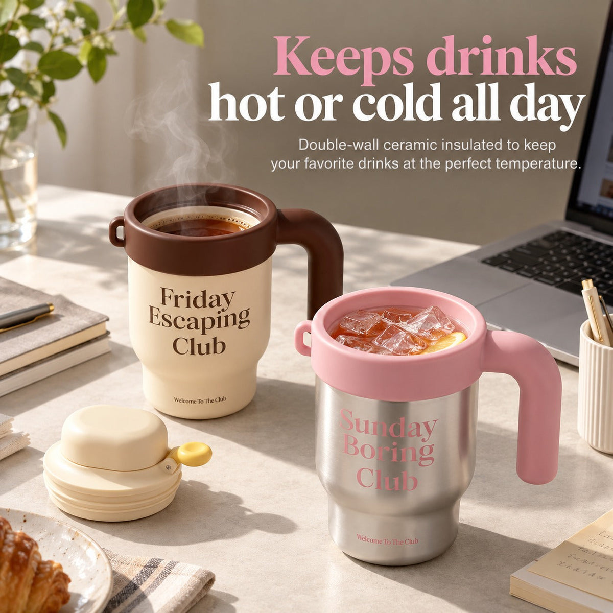 Still Hot Ceramic-Lined Insulated Travel Tumbler