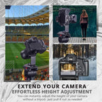 Flexible Camera Tripod - Compact Folding  Bracket Mount Fits Most DSLR Camera