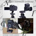 Flexible Camera Tripod - Compact Folding  Bracket Mount Fits Most DSLR Camera