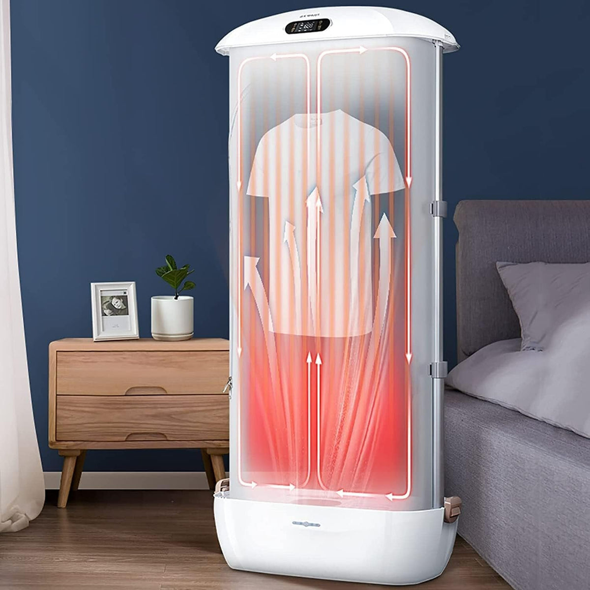 Foldable Electric Clothes Dryer - Electric Clothes Dryer Heated Clothes Airer with Cover