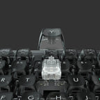 Fully Customizable RGB Aesthetic Mechanical Keyboard - Transparent Black Crystal Design