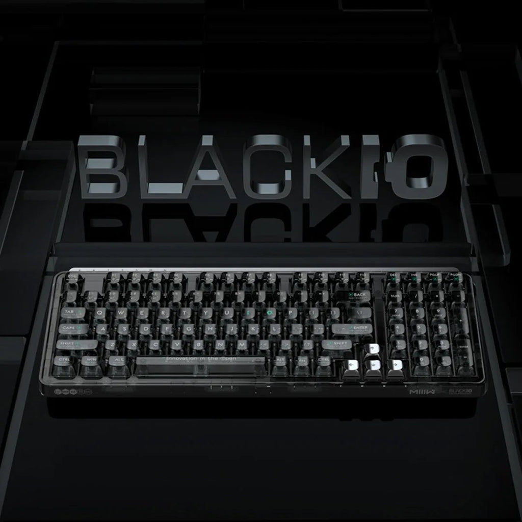 Fully Customizable RGB Aesthetic Mechanical Keyboard - Transparent Black Crystal Design
