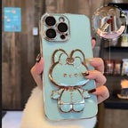 3D Bunny  Korean Style Mirror iPhone Case