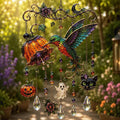 Halloween Stained Glass Suncatcher Wind Chime Hanging Garden Decor