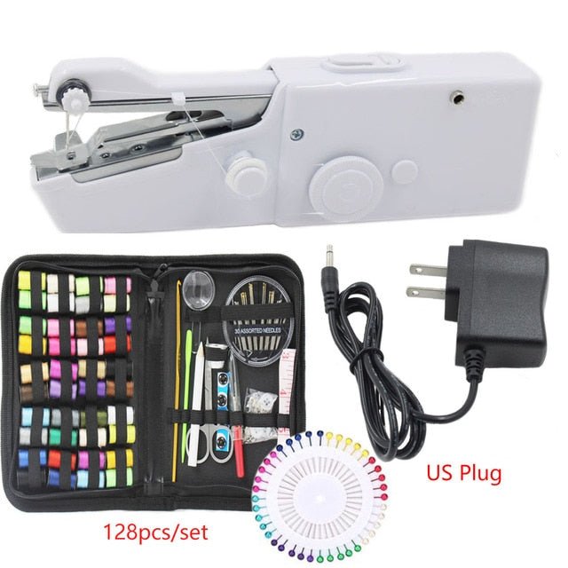 Handheld Mini Electric Sewing Machine - Heavy Duty Machine with 128pcs Sewing Kit