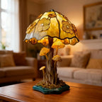 FaeGrove Mushroom Stained Glass Lamp