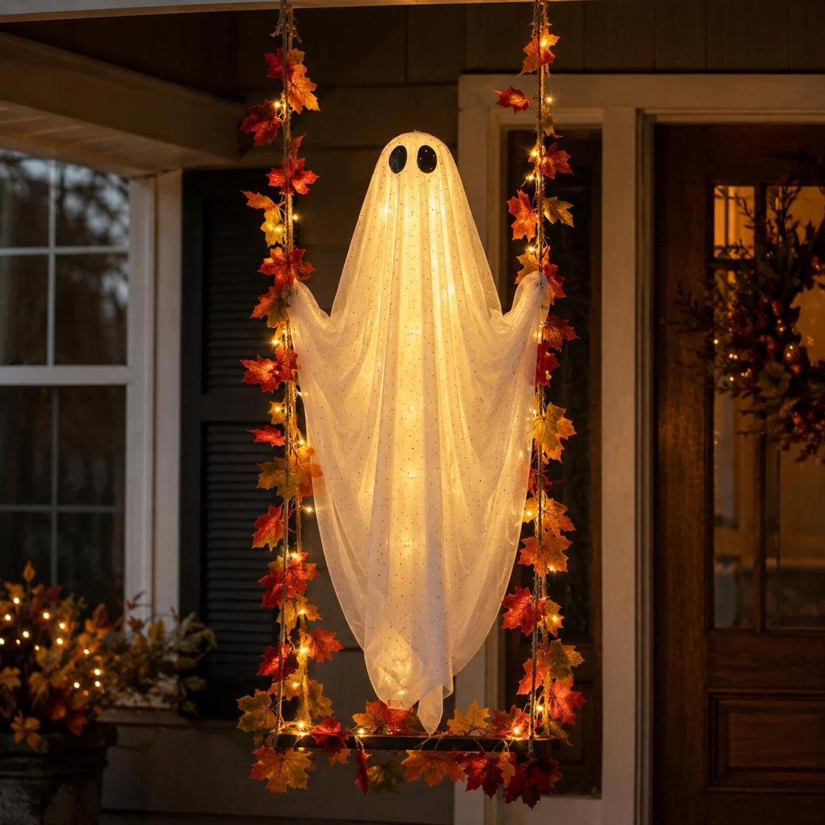 HauntedSwing Lighted Ghost Lantern