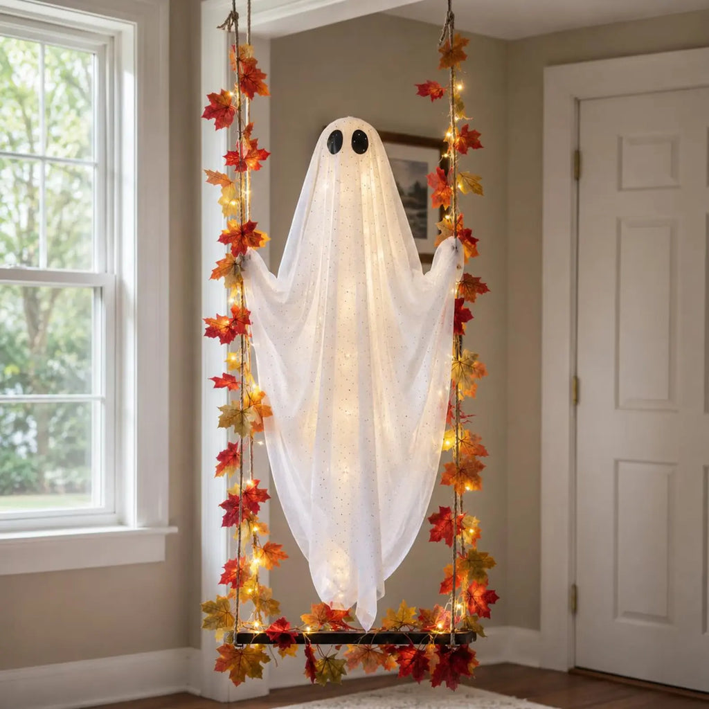 HauntedSwing Lighted Ghost Lantern