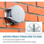 Retractable Washing Line with Swivel Wall Mount