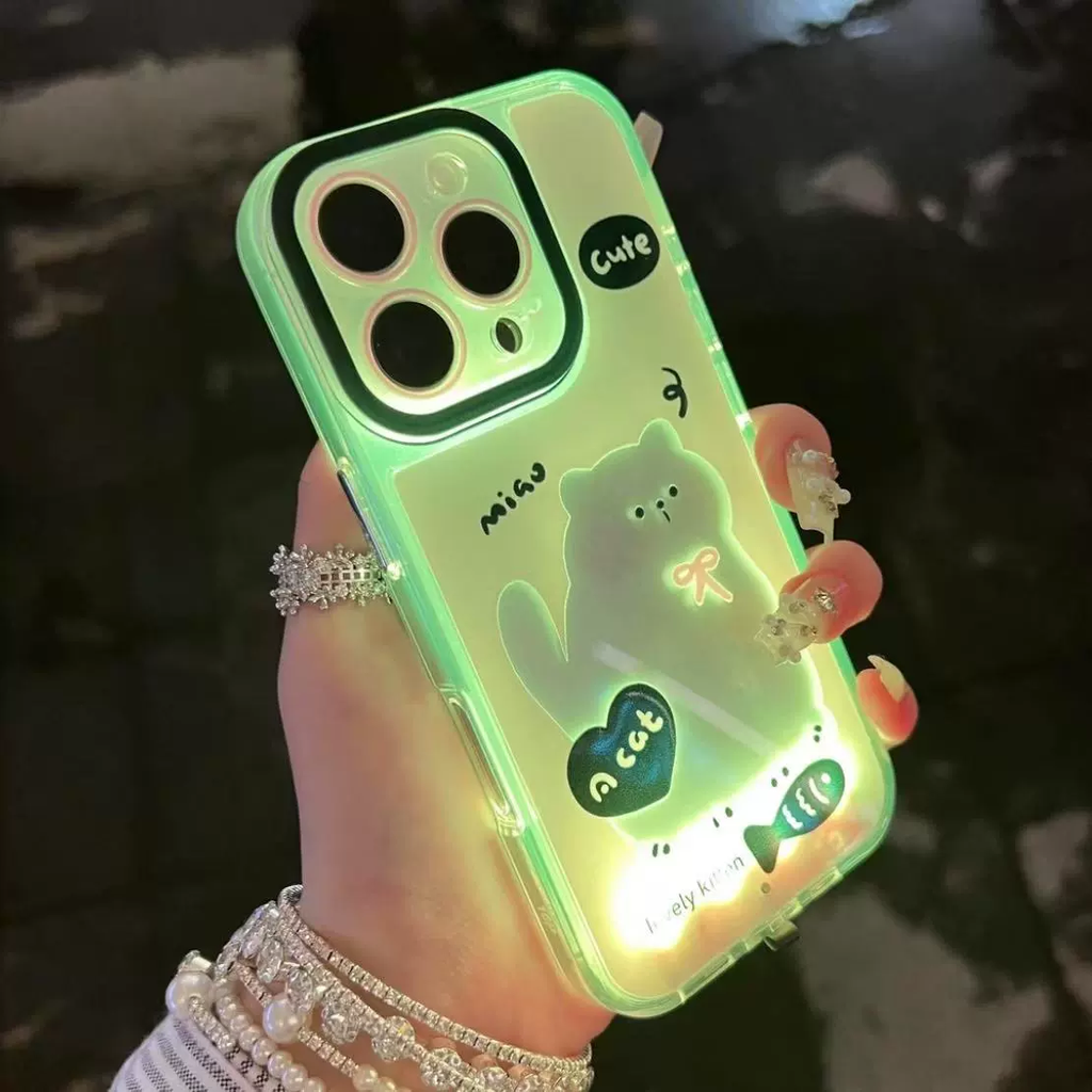 Neon Paws Cat Lover Luminous Phone Case