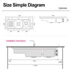 Smart Multi-Zone Gunmetal Kitchen Workstation Sink