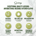 Anti-Bacterial Reusable Kitchen Cleaning Cloth Roll