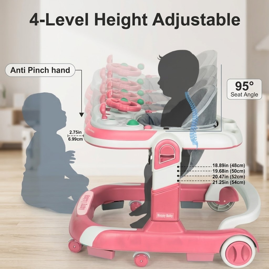 Littlemiles Foldable 5-in-1 Baby Activity Learning Walker