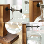 Wooden Frame Hydroponic Plant Vase