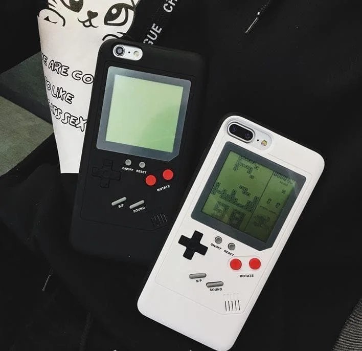 iPhone Retro-Game Case Black & White