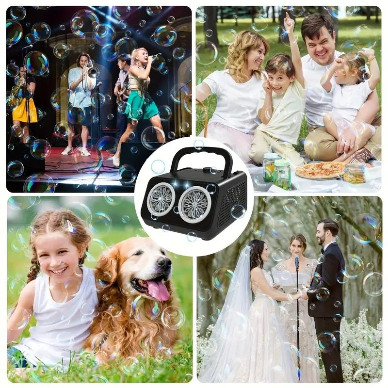 LED Multi-Hole Handheld Bubble Machine for Kids & Adults