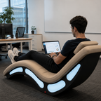 Modern Heated Massage LED Lighting Lounge Chair