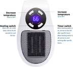Mini Portable Electric Heater - Programmable & Adjustable Thermostat for Bedroom, Home Office, Personal Use