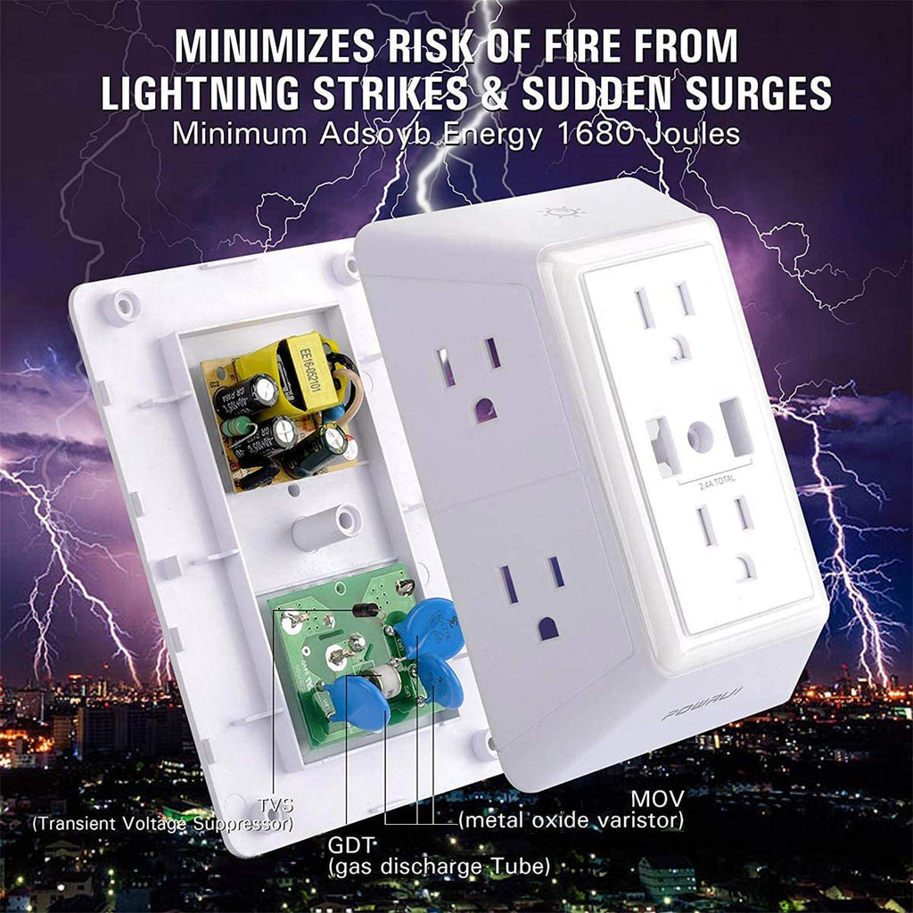 MultiPlug™ Outlet Extender w/ Surge Protector