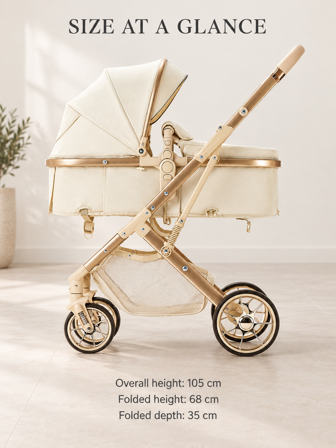 Nest Passage Reversible Folding Bassinet Stroller