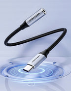 Vention HiFi DAC Audio Adapter – USB-C to 3.5mm Jack Headphone Cable for iPhone 16, Samsung & Universal Audio Devices