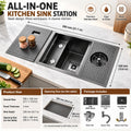 Ombretta Hidden Concealed Kitchen Sink Cover Board
